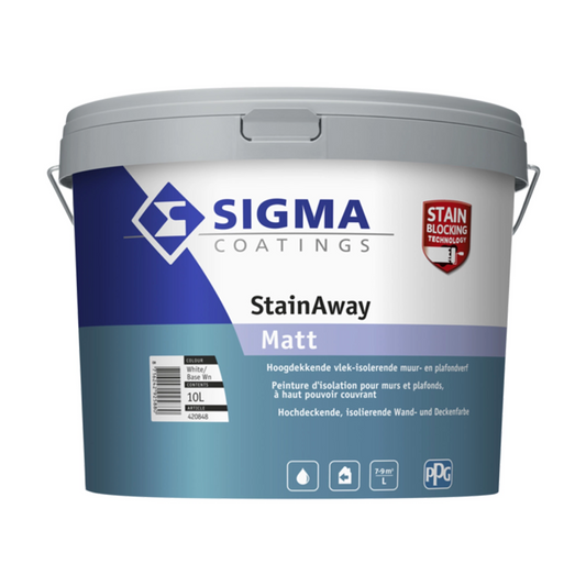 Sigma Stainaway peinture murale isolante 10 L – couleurs mélangées