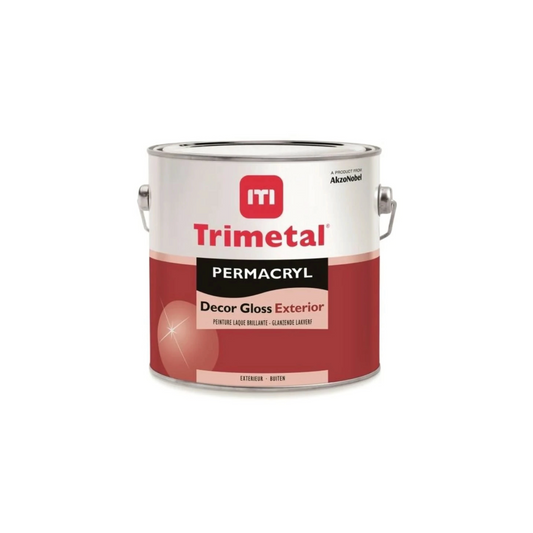 Peinture extérieure brillante Trimetal Permacryl Decor, 2,5 L, couleur basique AW