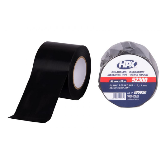HPX Ruban isolant 52300 noir - 50 mm × 20 m