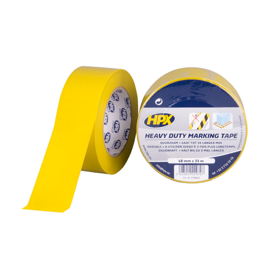 HPX Ruban de marquage renforcé 9100 jaune - 48 mm × 33 m