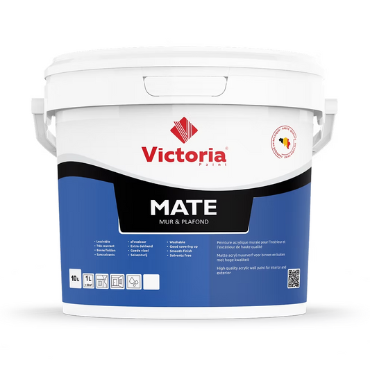 Mate - Peinture Blanche Mate (Mur et Plafond) (10 Litre)