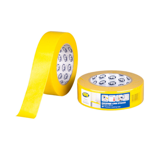 HPX Ruban de masquage Stucco 4300 jaune - 36 mm × 50 m