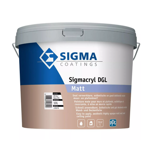 Sigmacryl DGL Matt - op kleur gemengd - 10L