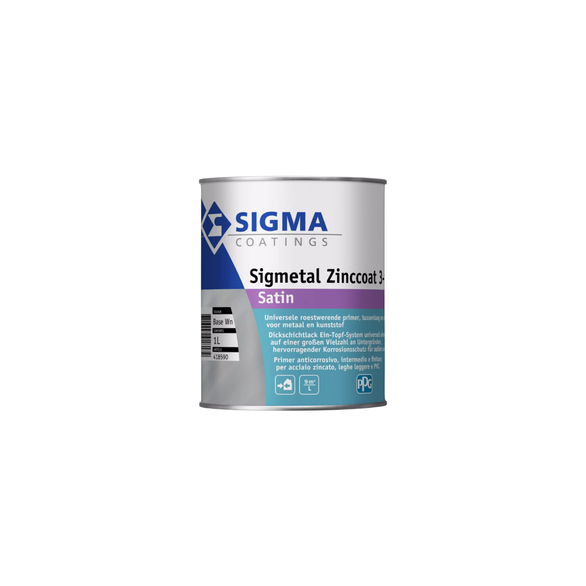 Sigma Sigmetal Zinccoat 3-en-1 peinture métal extérieur satiné