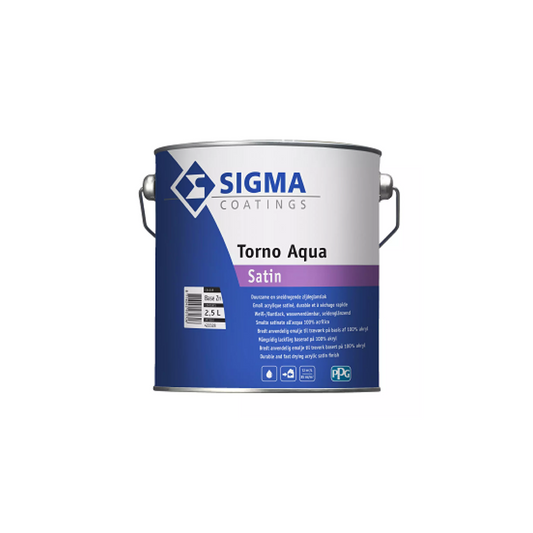 Sigma Torno Aqua Satin 2.5 L mixed colour lacquer can
