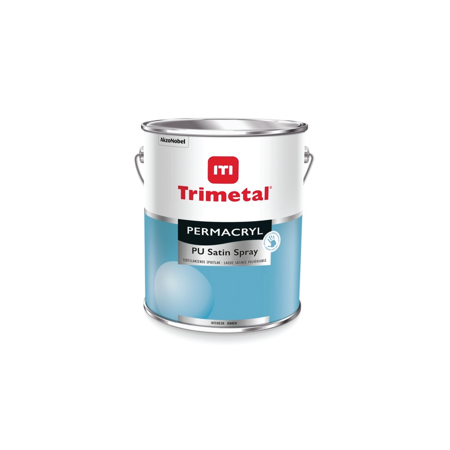 Laque en spray satinée PU Trimetal Permacryl - Couleurs mélangées - 2,5 L