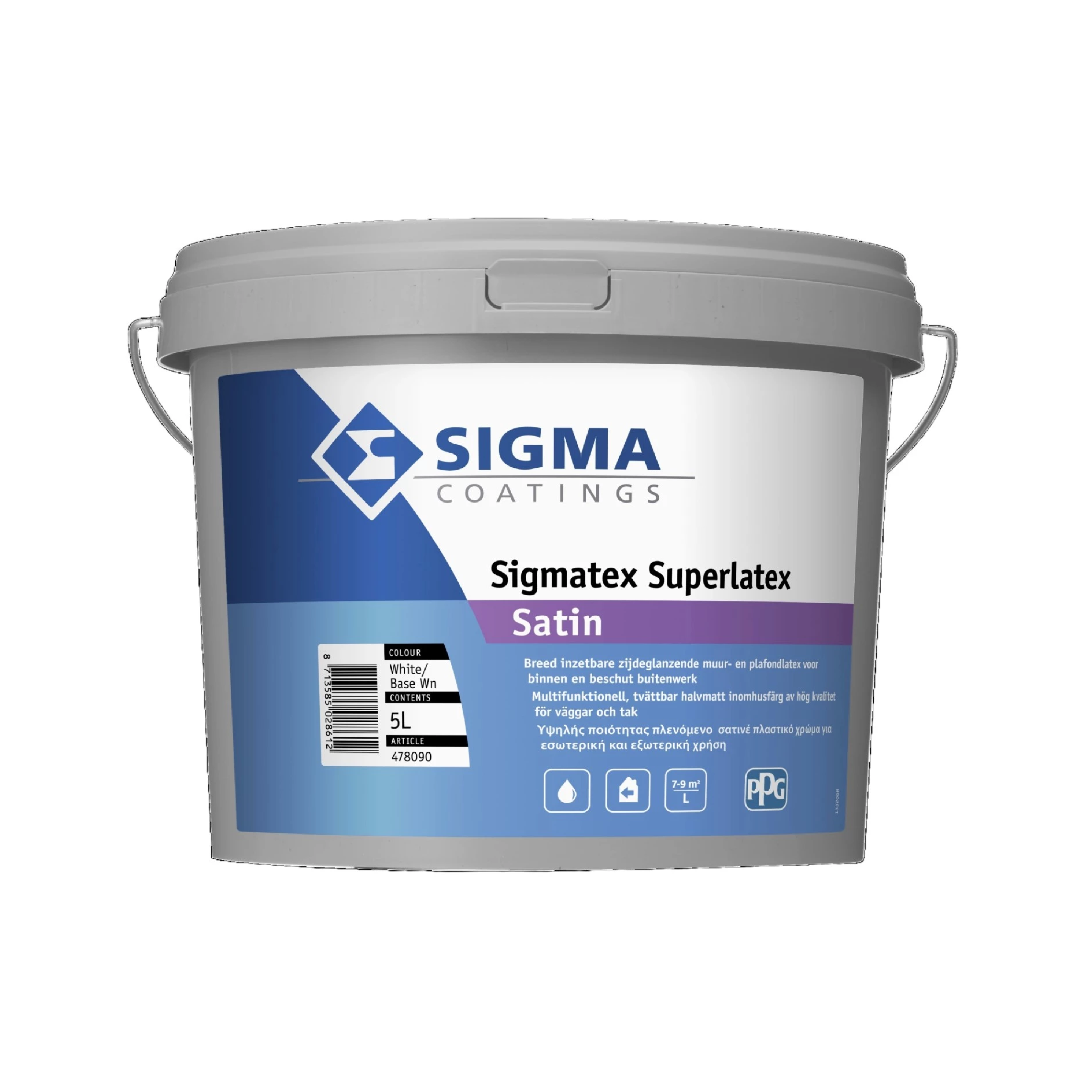 Sigmatex Superlatex Satin 5L peinture murale satinée