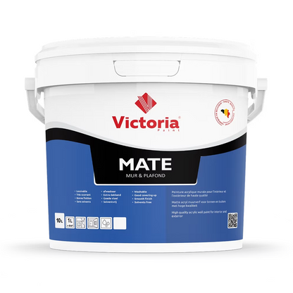 Mate - Peinture Blanche Mate (Mur et Plafond) (10 Litre)