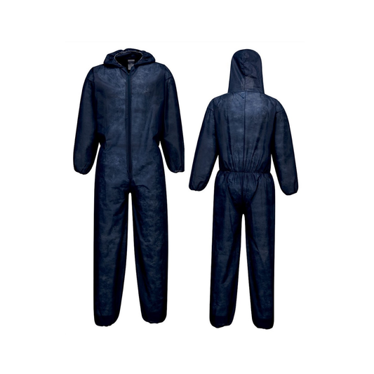 Combinaison de protection jetable - blanc/bleu