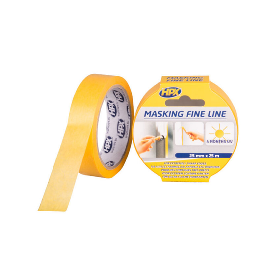 HPX Ruban de masquage Fine Line 4400 orange - 25 mm × 25 m