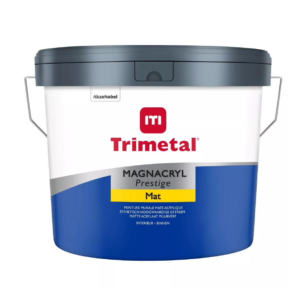 Peinture murale mate Trimetal Magnacryl Prestige, neuve, mélange de couleurs, 10 L