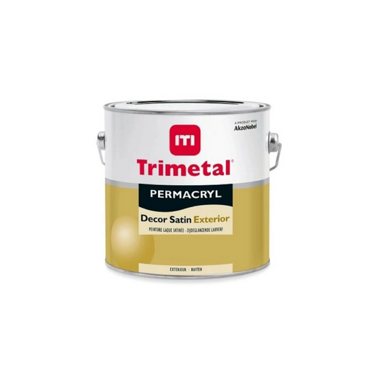 Peinture d'extérieur satinée Trimetal Permacryl Decor, 2,5 L, couleur de base AW