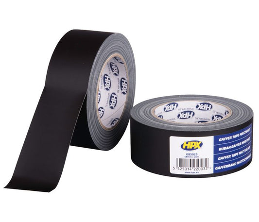 HPX Ruban Gaffer mat 6400 noir mat - 48 mm × 50 m