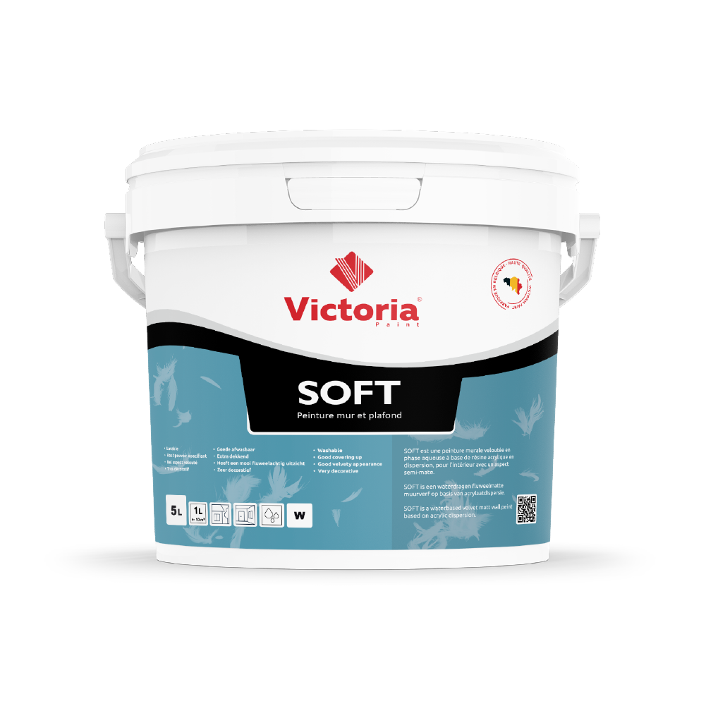 Soft - Peinture Semi-Satinée (Mur et Plafond) Veloutée (5 Litre)