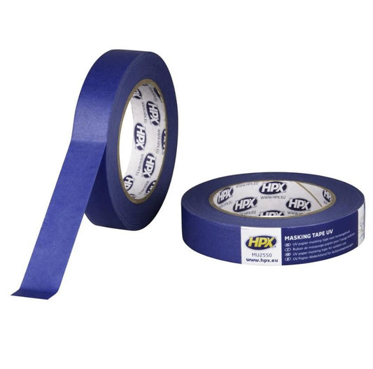 HPX Ruban de masquage UV 4600 bleu - 25 mm × 50 m