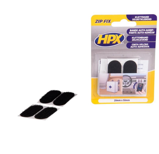HPX Bande auto-agrippante Zip Fix 1815 noir - 20 mm × 50 mm