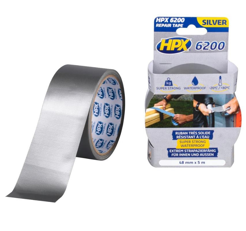 HPX Ruban de réparation 6200 argent - 48 mm × 5 m